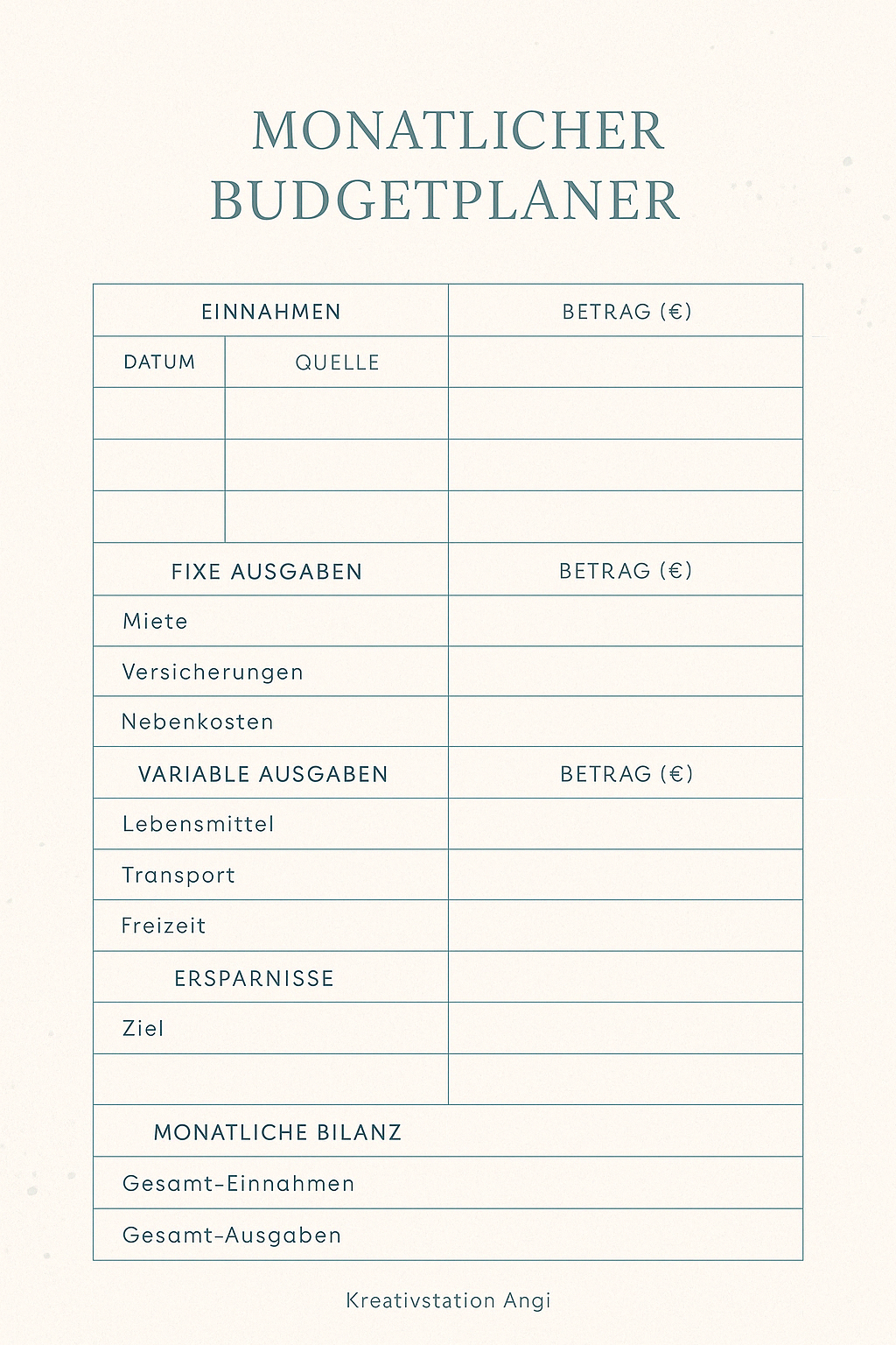 „Finanz & Sparplaner | Ästhetisch. Klar. Persönlich.“ Dein stilvoller Begleiter für Überblick, Ziele & finanzielle Ruhe.