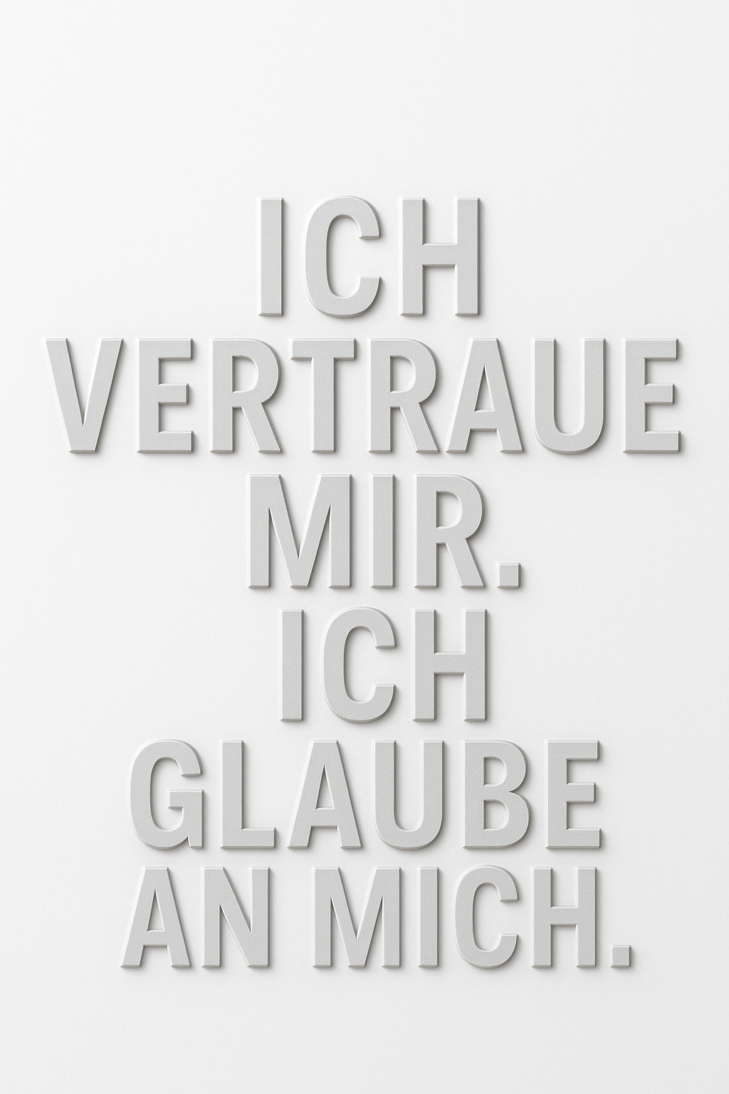 Ich vertraue mir Ich glaube an mich Poster – Motivationsposter PDF zum Ausdrucken – Wanddeko Selbstvertrauen – Positives Zitat Print – Skandinavisch minimalistisch Kunst