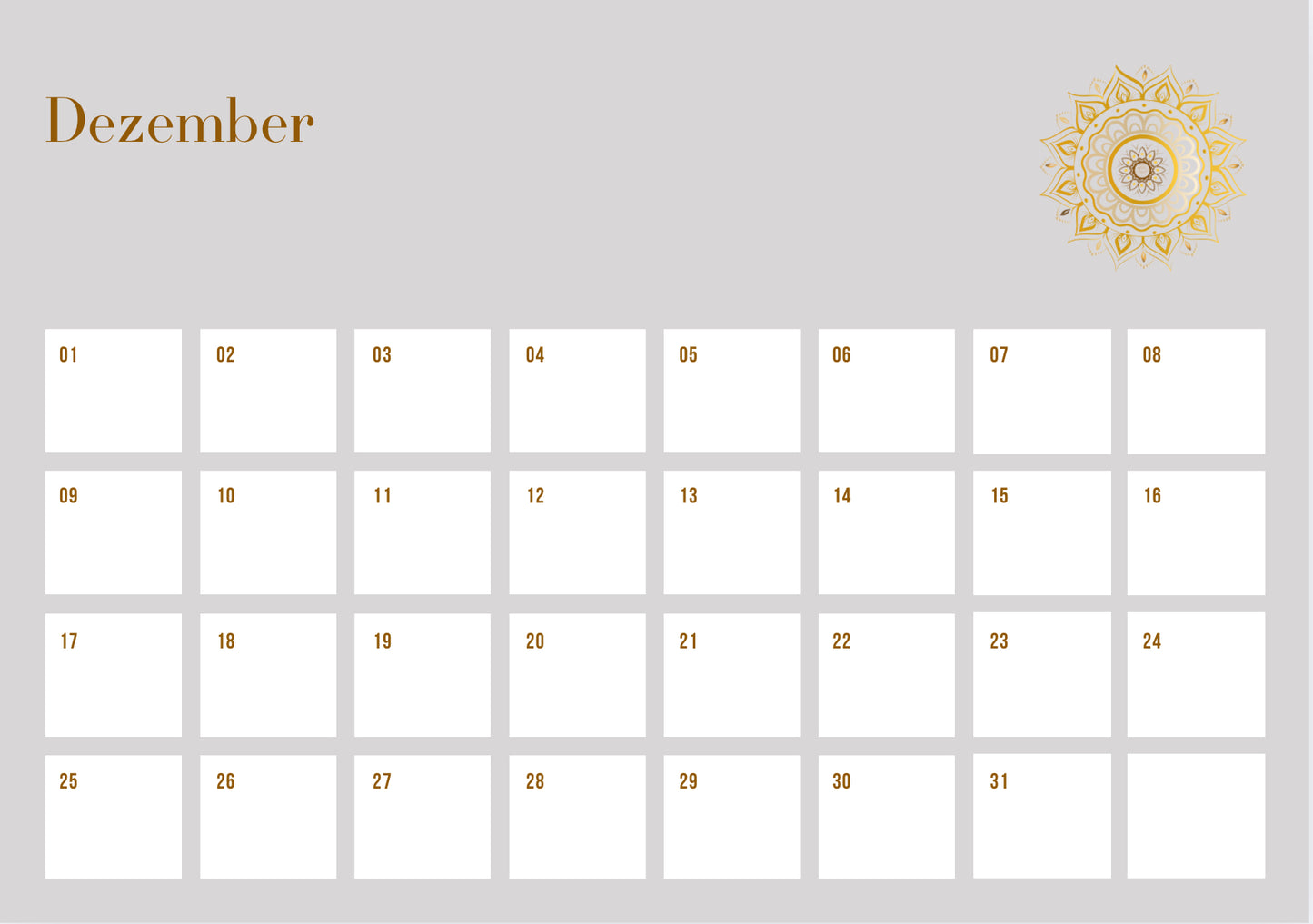 Minimalistischer Jahreskalender 2025 & 2026 – Printable PDF