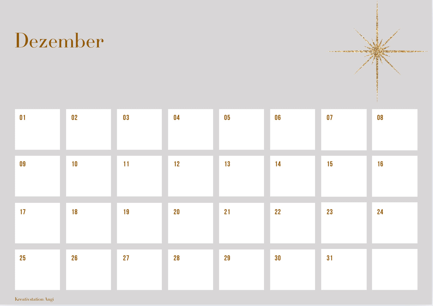 Minimalistischer Jahreskalender 2025 & 2026 – Printable PDF