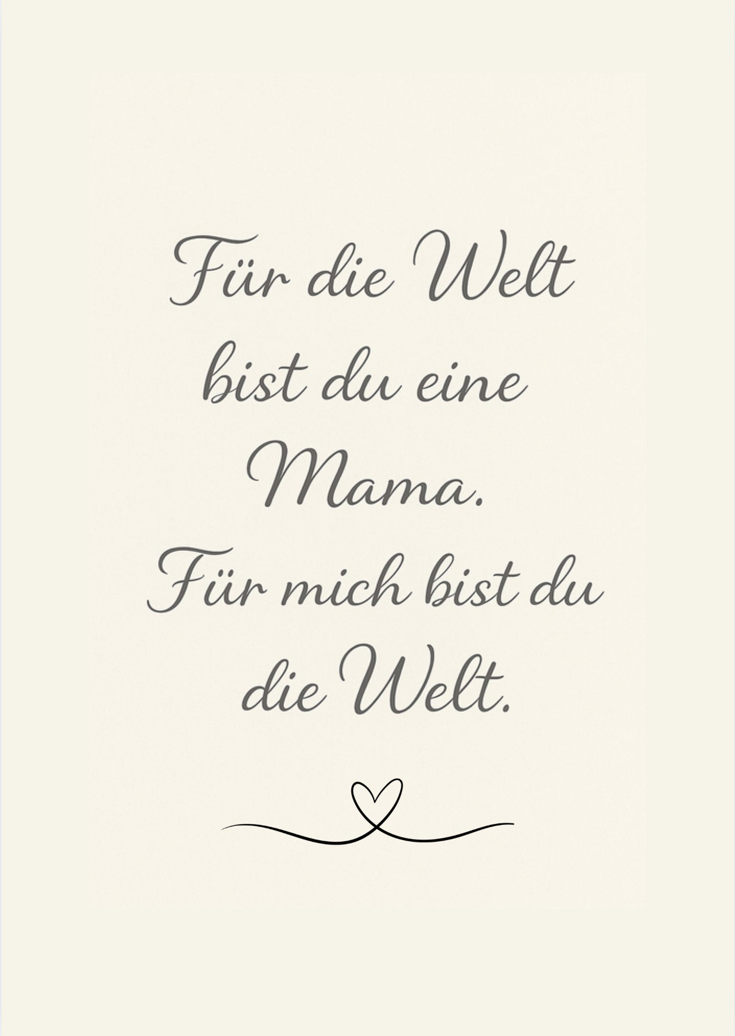Mama Poster – Herzliche Botschaft – A4 PDF – Perfektes Geschenk zum Muttertag