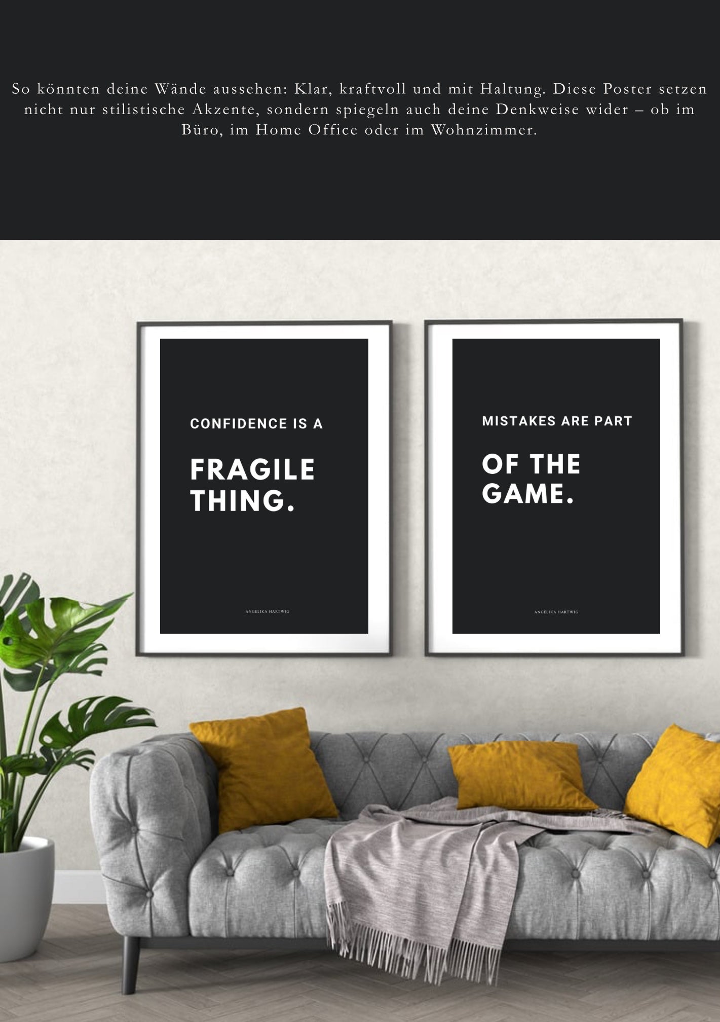 „Mindset & Macht – 2 Poster für kluge Wände“ (Digitales Poster-Set mit Haltung und Tiefgang)