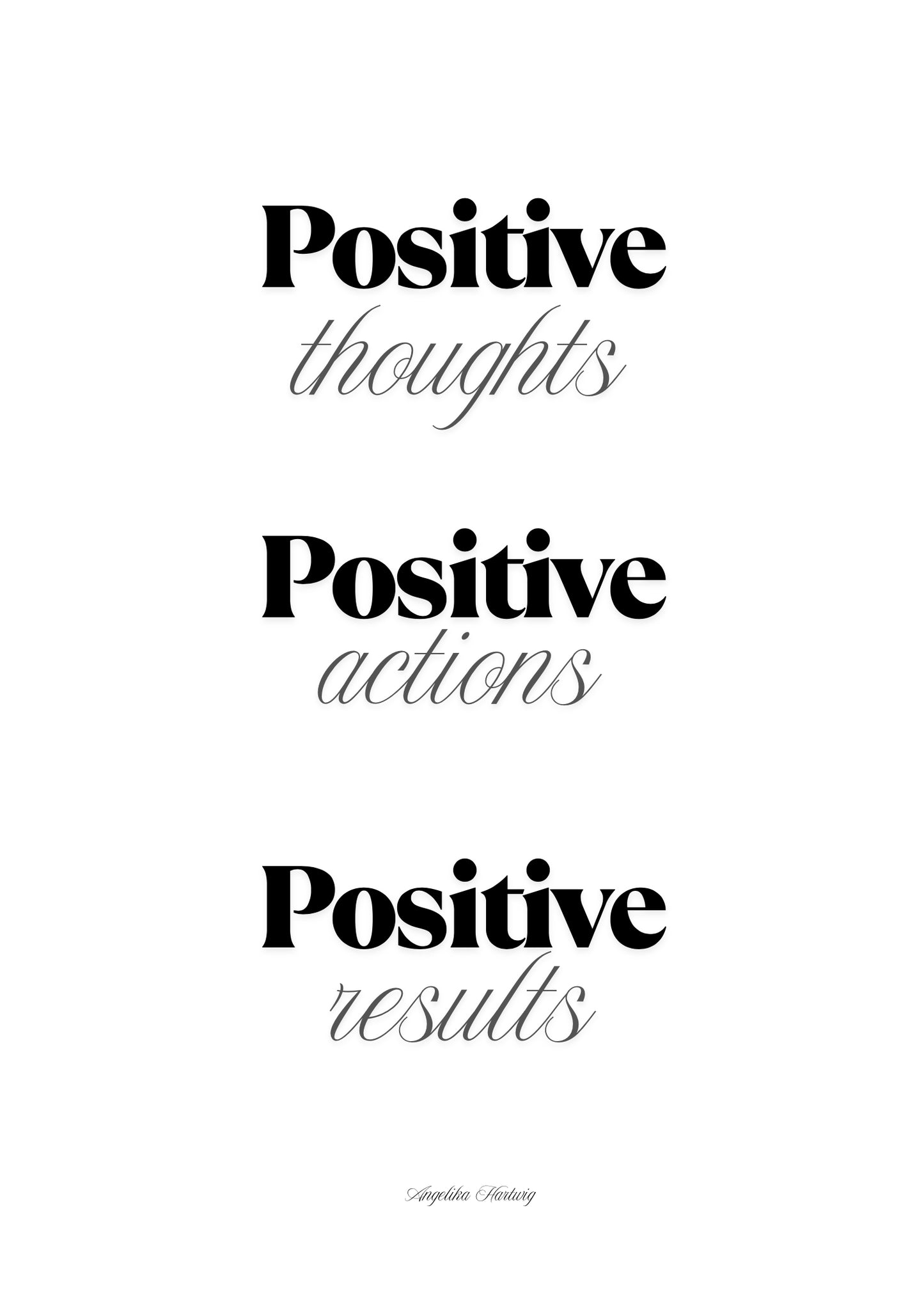 Set aus 3 minimalistischen Motivations-Postern (PDF-Download) „Positive Thoughts – Peaceful Mind – Dream Big“ Modern. Stilvoll. Inspirierend.