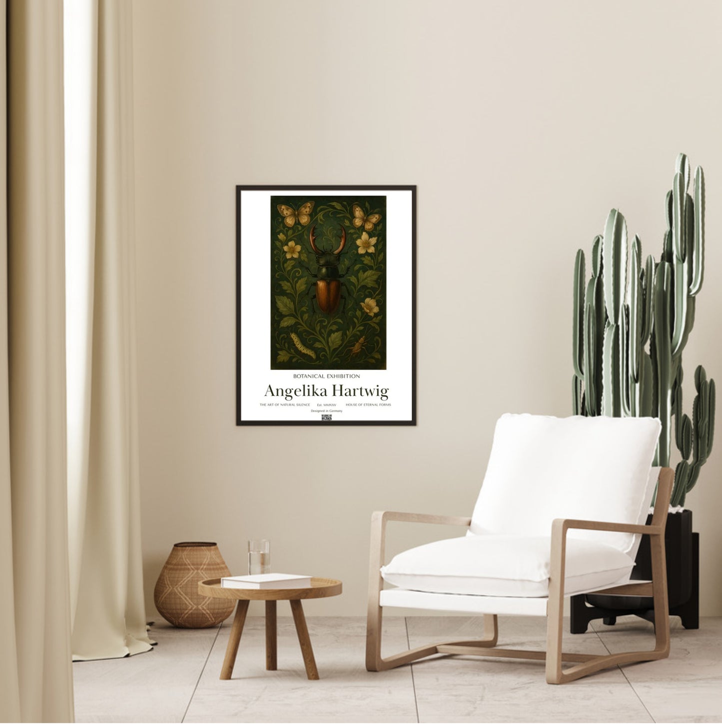 Botanischer Kunst-Poster | Stilvolles Insekten-Motiv | Angelika Hartwig | PDF Download – A1 A2 A3 A4