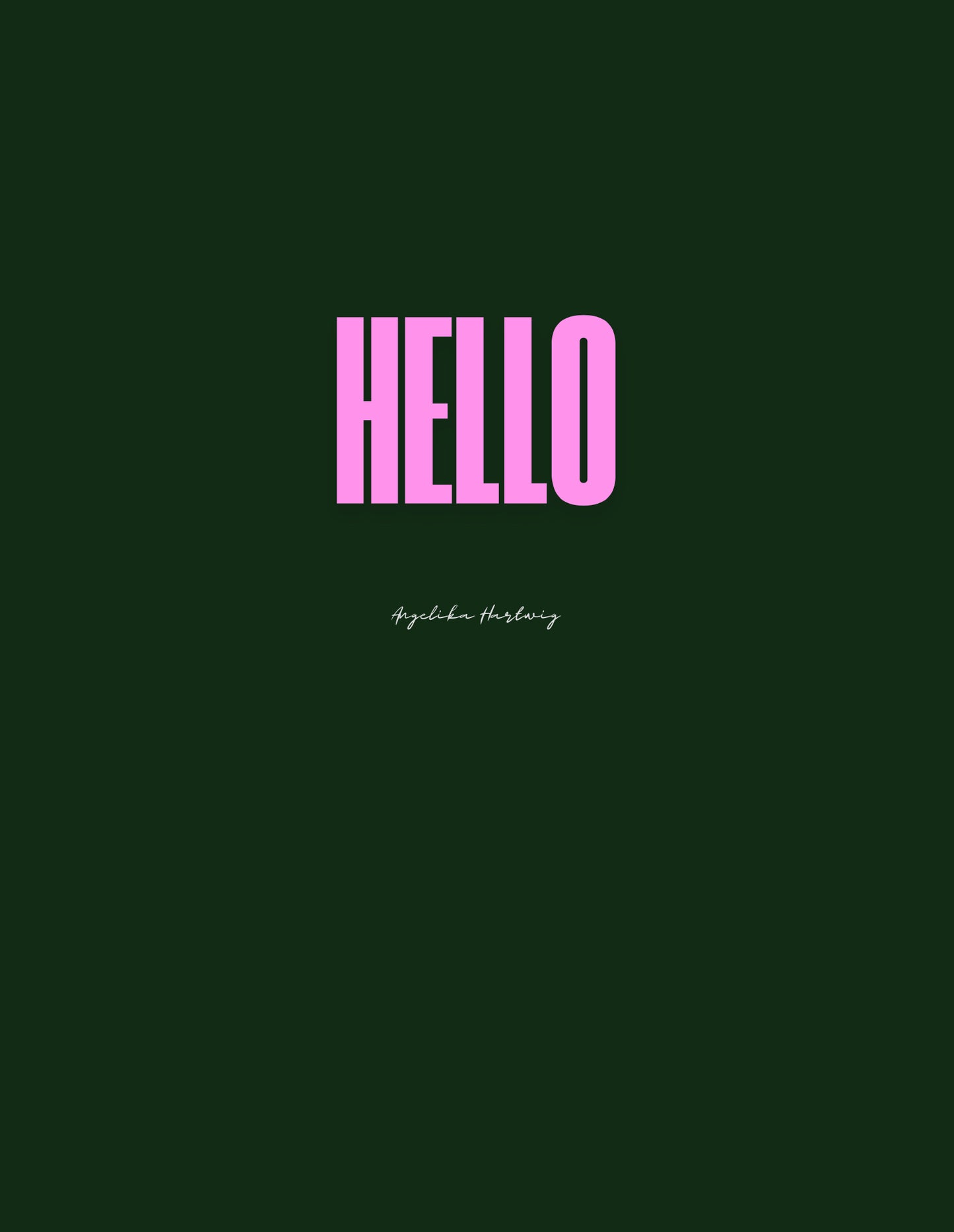 HELLO – Eleganter Typografie-Poster als PDF | Digitaler Kunstdruck zum Sofort-Download | Stilvolles Wandbild für Zuhause oder Büro