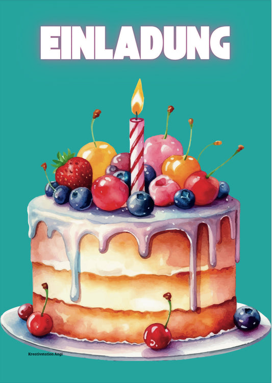 ✨ Mach den Kindergeburtstag noch besonderer mit diesen farbenfrohen Einladungskarten! ✨
