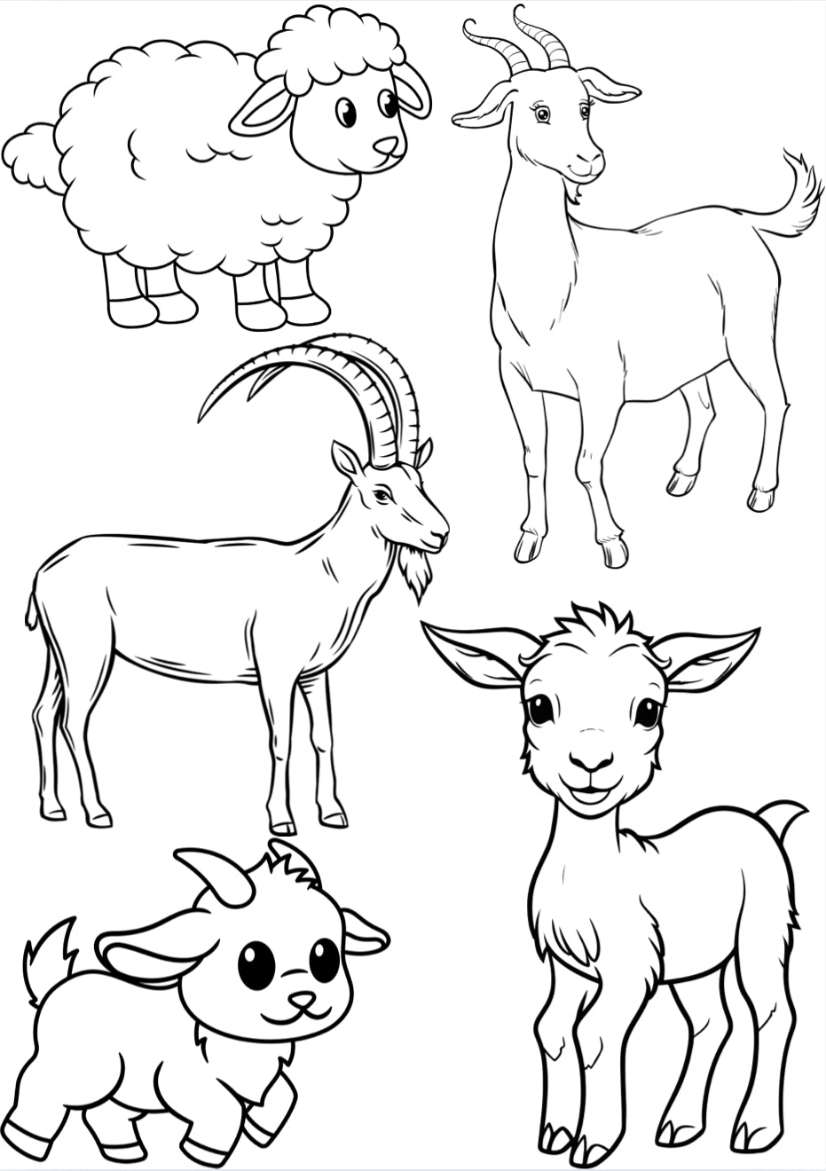 Kritzspaß mit Zechs & Reisig – 36 Ausmalbilder für Kinder | PDF Malbuch zum Ausdrucken | Tiere, Fahrzeuge, Ponys, Essen & mehr