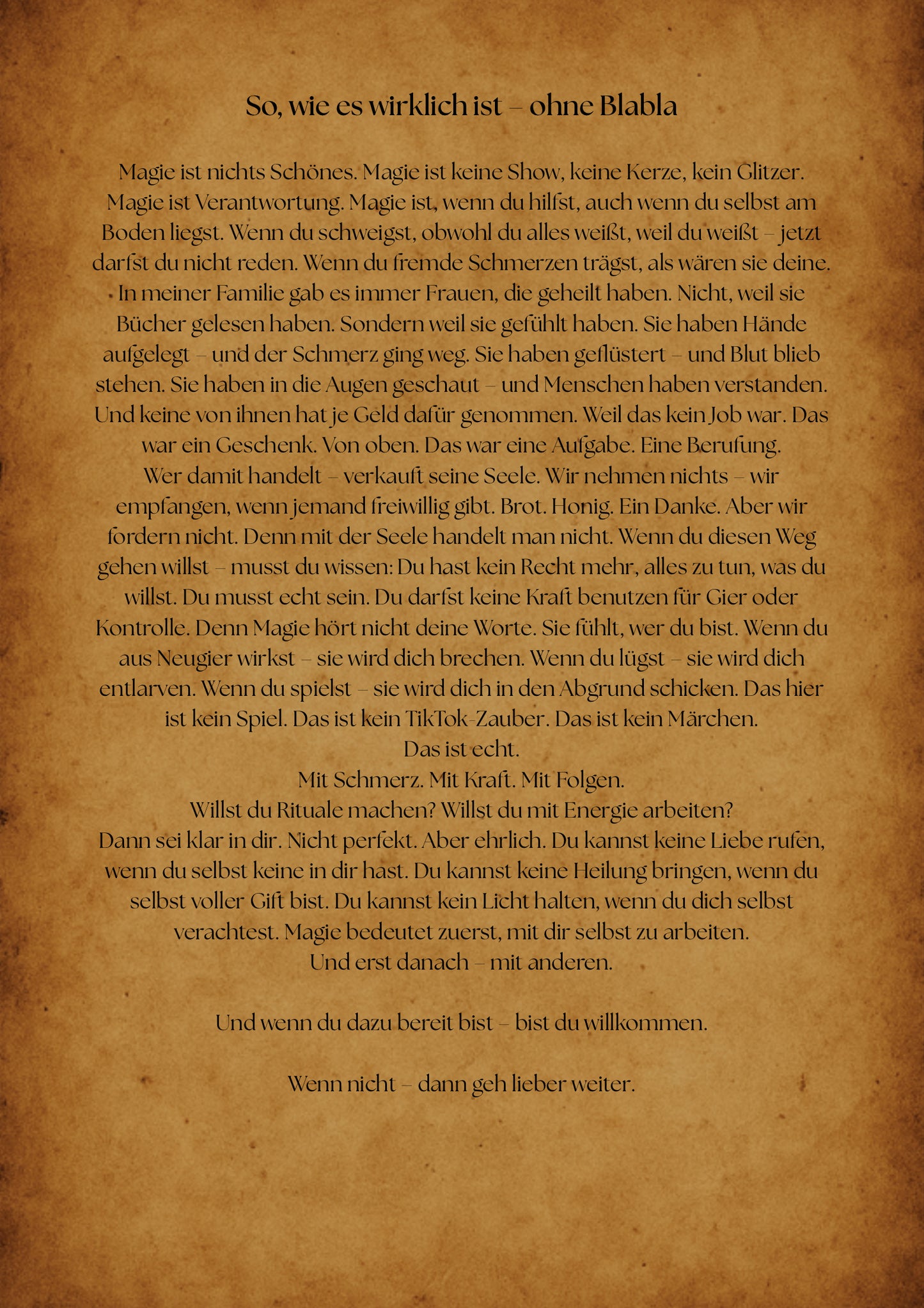 MAGIE IST KEIN SPIEL