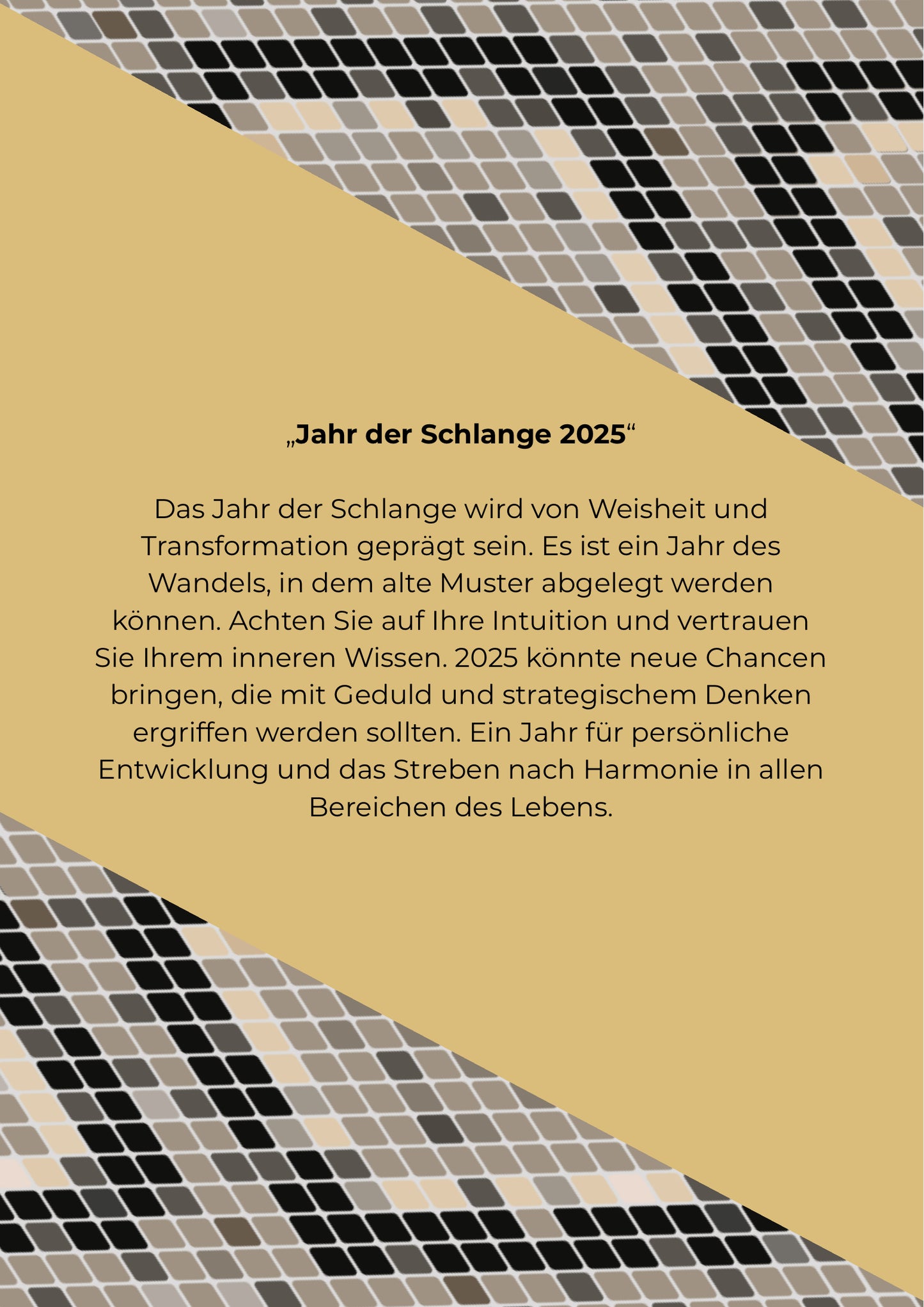 Jahr der Schlange 2025 - Notizbuch für deine Transformation