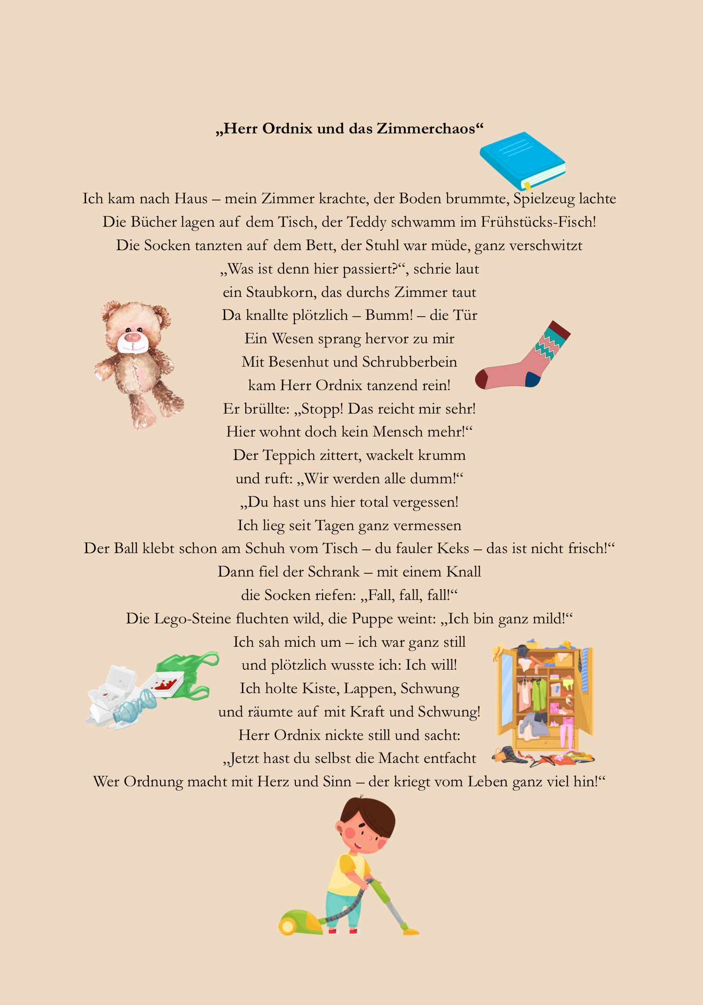 Reime mit Herz – Kindergedichte für kluge Köpfe und warme Herzen (A4-Format, PDF zum Sofort-Download)