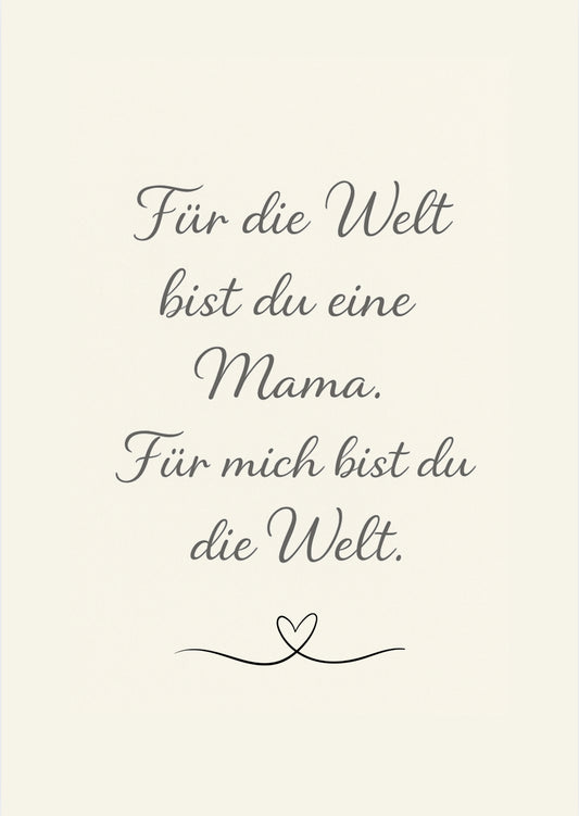 Mama Poster – Herzliche Botschaft – A4 PDF – Perfektes Geschenk zum Muttertag