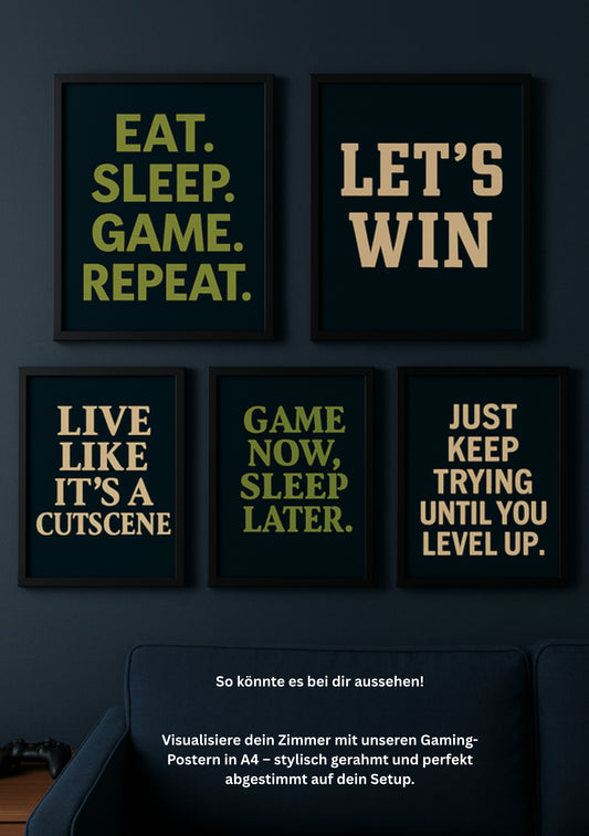 Zock dich stark – Gaming-Poster für dein Zimmer