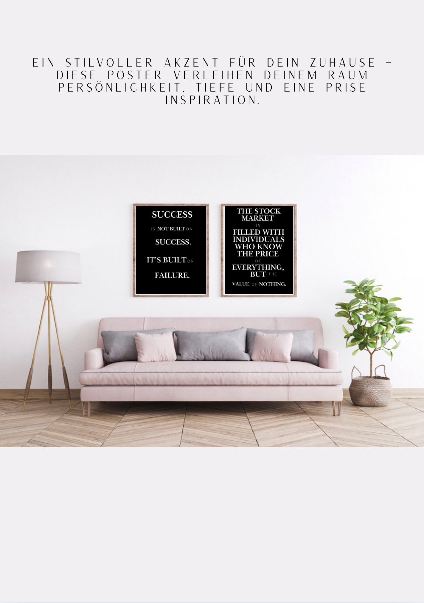 „Business Mindset – Erfolgreich denken. Stilvoll leben.“ (2-teiliges Poster-Set als digitaler Download)