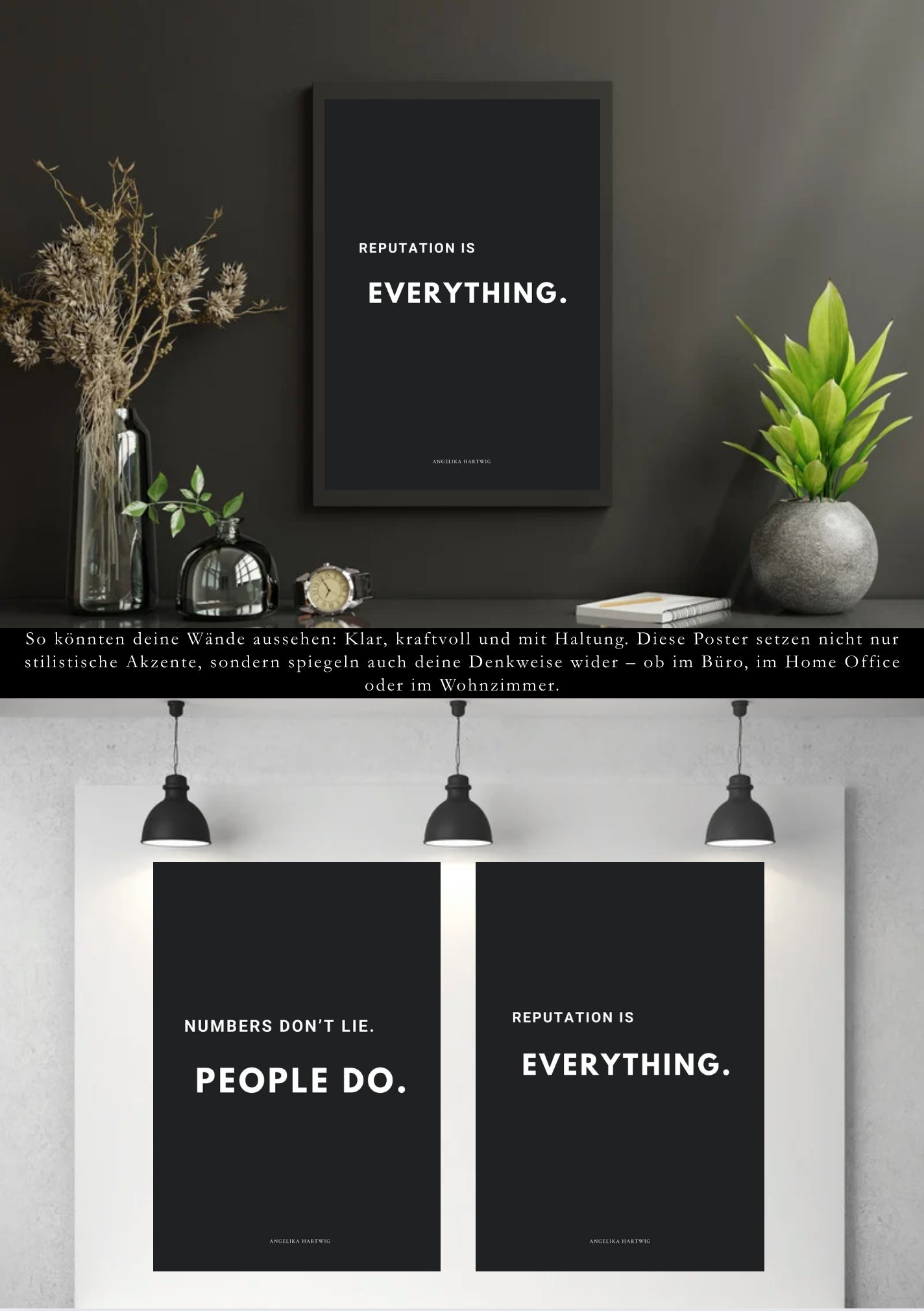 „Mindset & Macht – 2 Poster für kluge Wände“ (Digitales Poster-Set mit Haltung und Tiefgang)