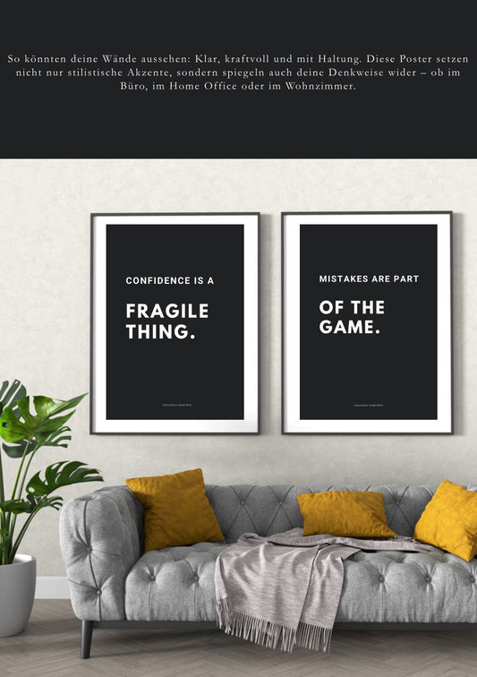 „Mindset & Macht – 2 Poster für kluge Wände“ (Digitales Poster-Set mit Haltung und Tiefgang)