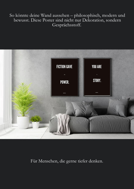 „Wahrheit & Vorstellung – 2 Poster für freie Denker“ (Digitales Poster-Set mit Tiefe und Stil)