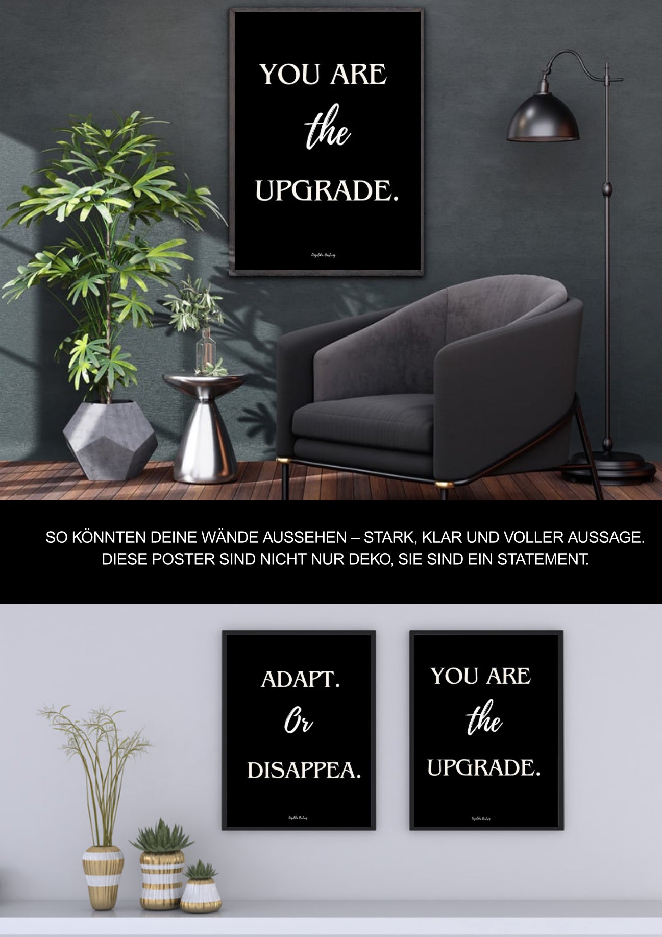 „EVOLVE OR EXPIRE – 2er Poster-Set für echte Macher“ (Digital Download – Stil trifft Haltung)