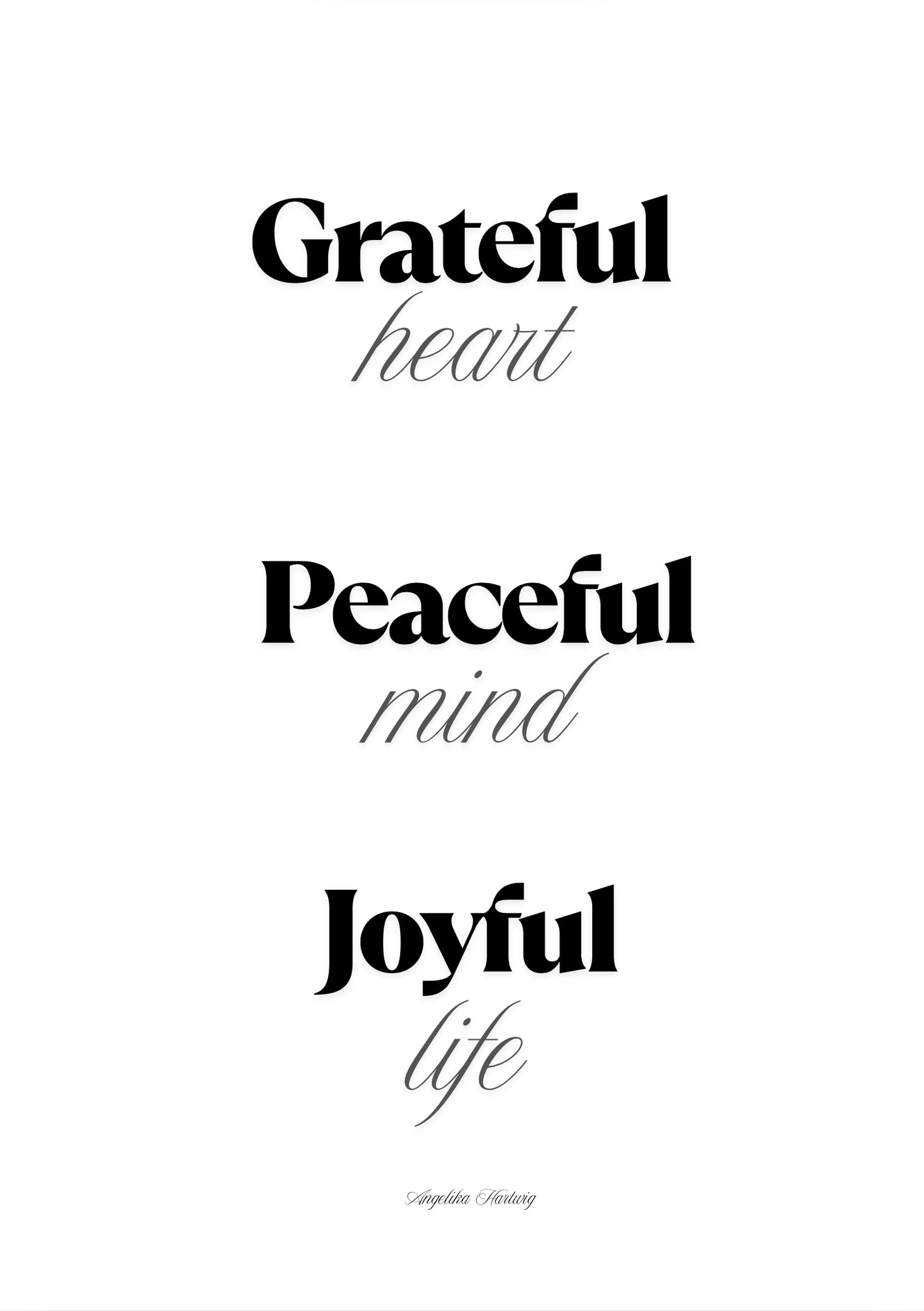 Set aus 3 minimalistischen Motivations-Postern (PDF-Download) „Positive Thoughts – Peaceful Mind – Dream Big“ Modern. Stilvoll. Inspirierend.