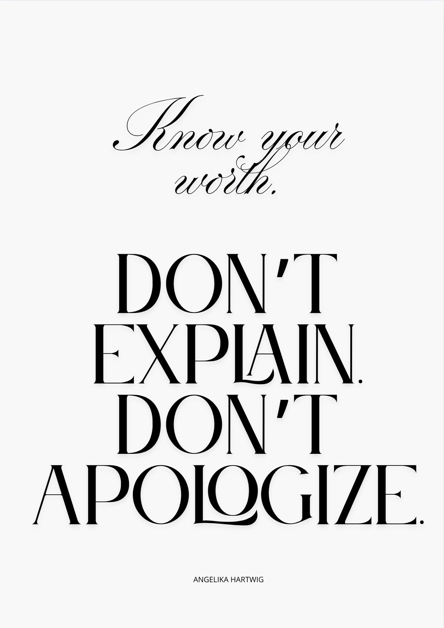Never doubt yourself – Poster-Set (3er-Set als PDF, A4 Format)