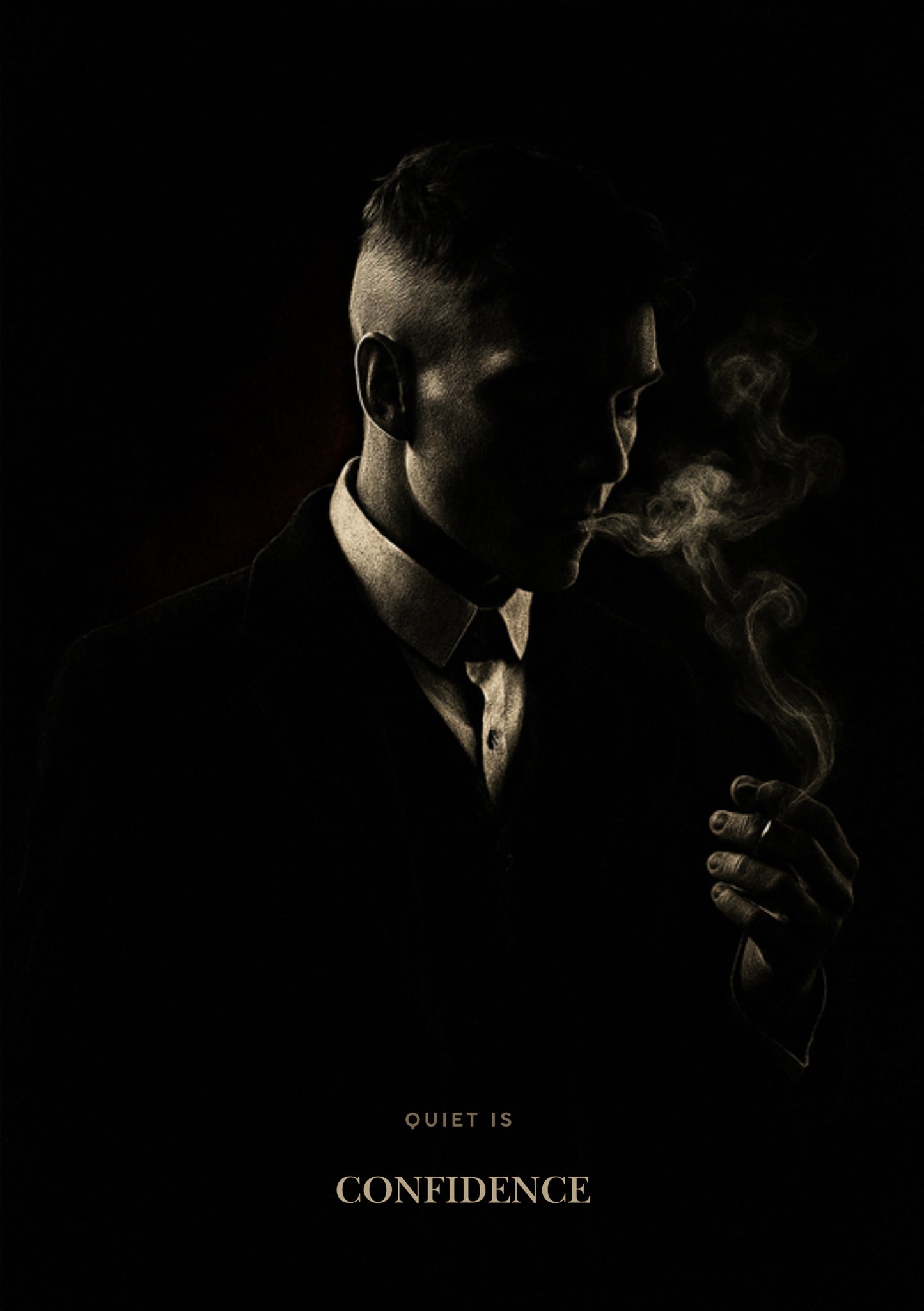 Männer Wandkunst – Dunkles, maskulines Poster-Set – Motivation, Stil und Präsenz – PDF-Download, personalisierbar