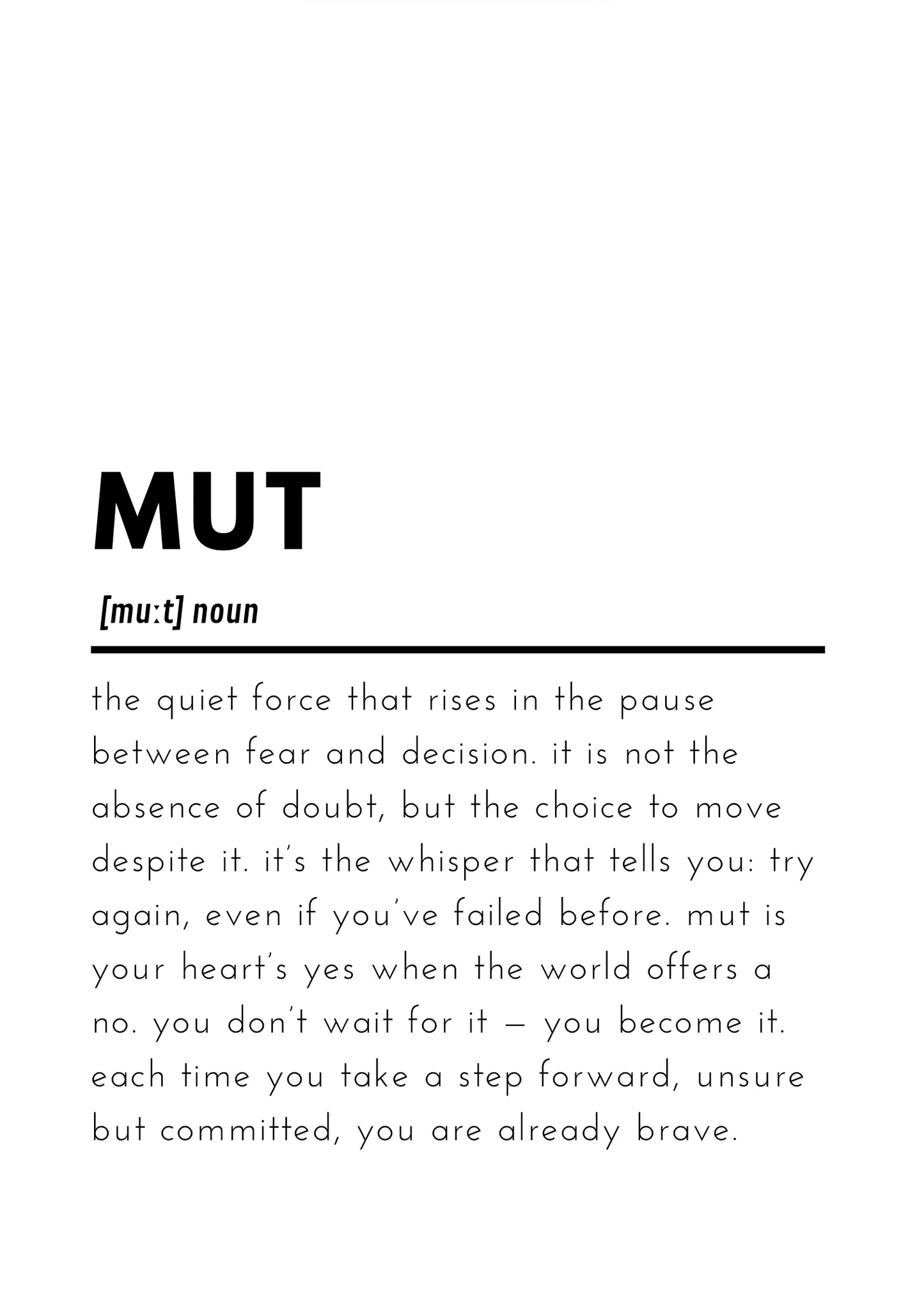 Mut & Zweifel – 2er Poster Set als PDF zum Ausdrucken | A4 Affirmationskunst für innere Stärke & Selbstentwicklung