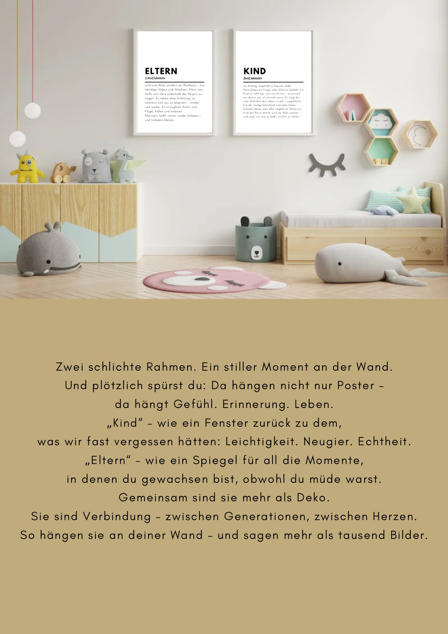 Kind & Eltern – 2er Poster Set als PDF zum Ausdrucken | A4 Wandkunst für Familie, Kinderzimmer & bewusstes Elternsein