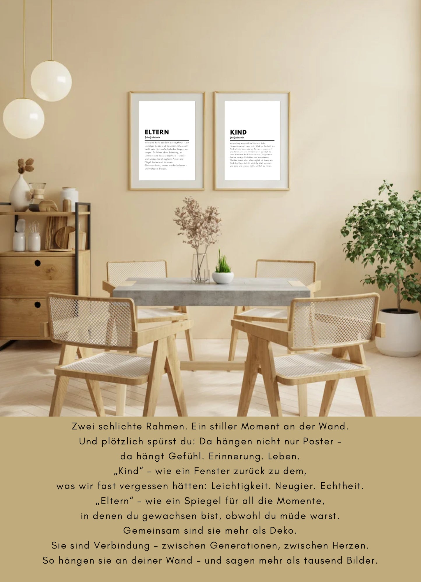 Kind & Eltern – 2er Poster Set als PDF zum Ausdrucken | A4 Wandkunst für Familie, Kinderzimmer & bewusstes Elternsein