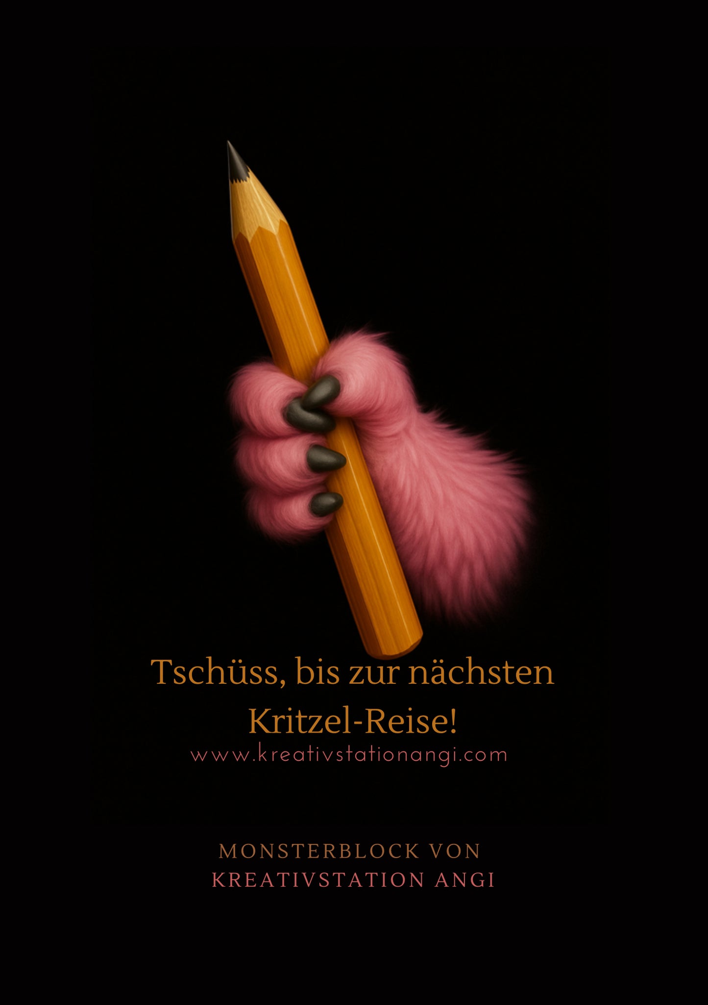 Mein rosa Monster-Mal- & Schreibblock (PDF zum Ausdrucken, 127 Seiten, A4) – für kreative Mädchen