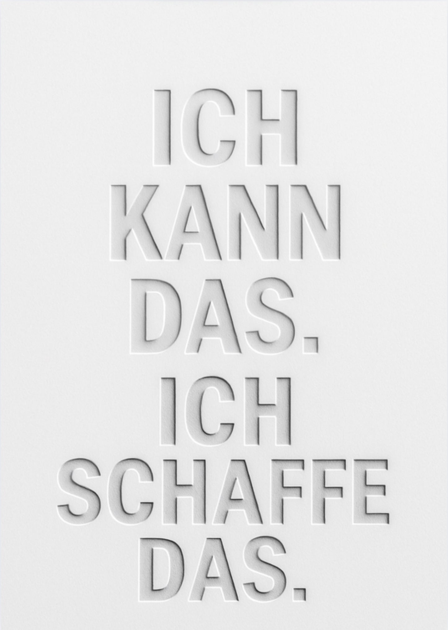 Motivationsposter PDF | Ich kann das ich schaffe das | Wanddeko minimalistisch modern | A4 Printable Kunst für Büro oder Zuhause