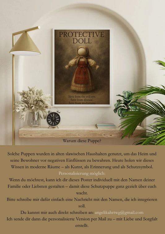 Schutzpuppe Poster – Magischer Haussegen – A4 Format – Rauchiger 6D-Effekt – Digitaler Download