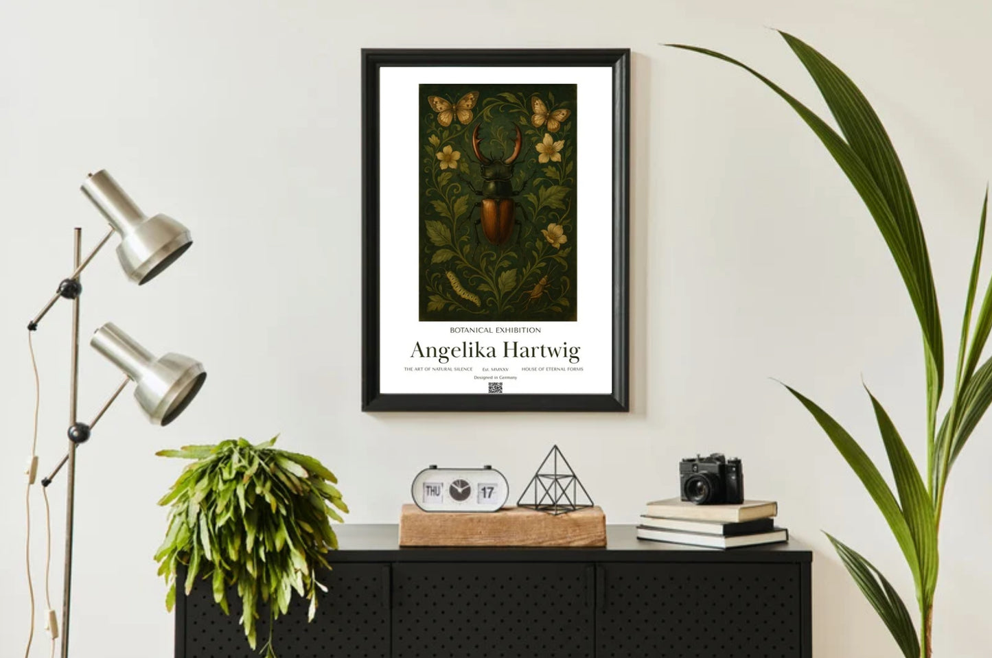 Botanischer Kunst-Poster | Stilvolles Insekten-Motiv | Angelika Hartwig | PDF Download – A1 A2 A3 A4