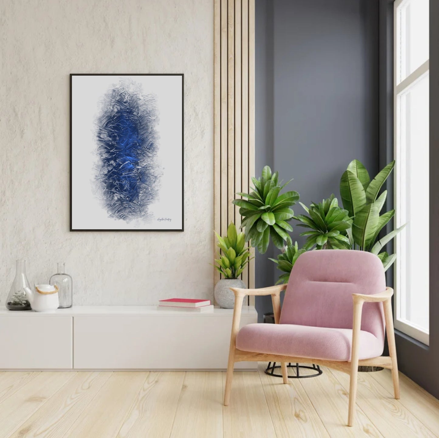Abstrakte PDF-Kunstdrucke A4 & A1 – Sofort-Download, Geschenk & Therapie-Wandkunst