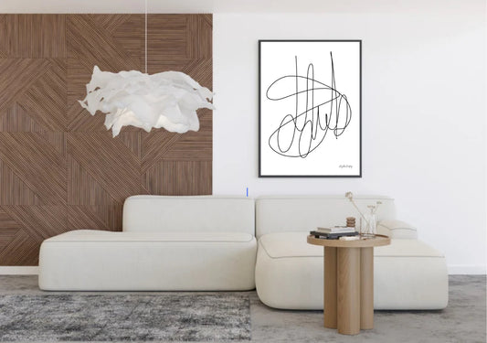 Line Art PDF Poster modern minimalistisch | A4 A1 Kunstdruck zum Ausdrucken | Abstrakte Linienkunst Download