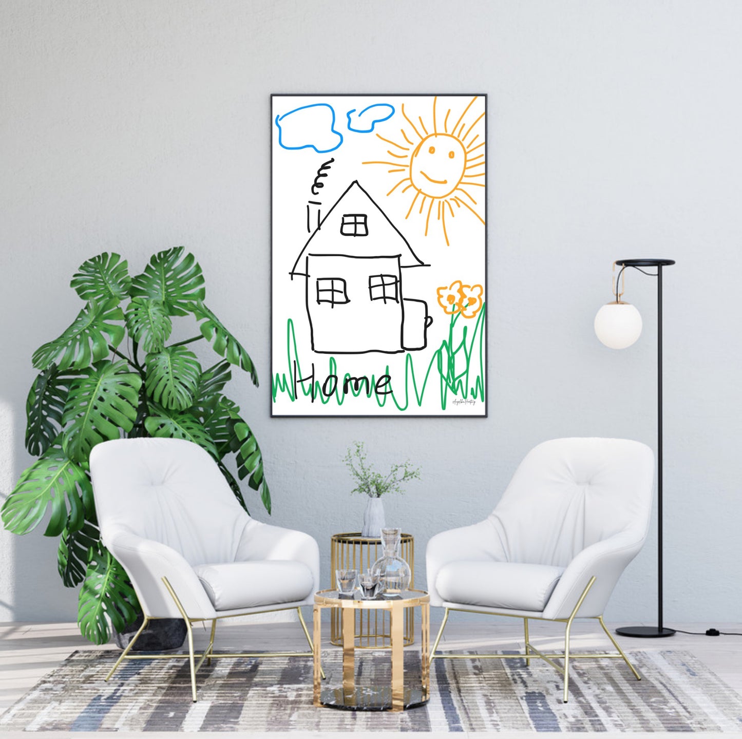 HOME | Poster über Geborgenheit, Seele & Kindheitswärme – PDF A1 & A4 zum Ausdrucken