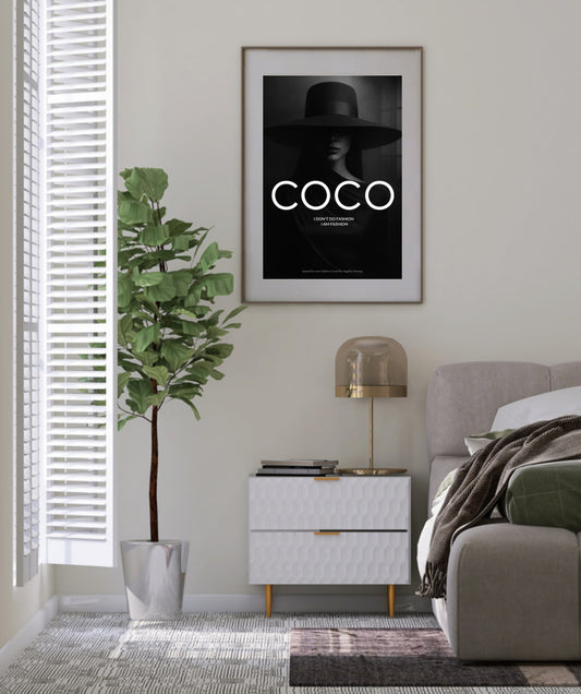 I AM FASHION – Schwarz-Weiß Poster für Mode-Liebhaber | Eleganter Print für Fashionistas & Stilbewusste | Coco Stil A4–A1 PDF