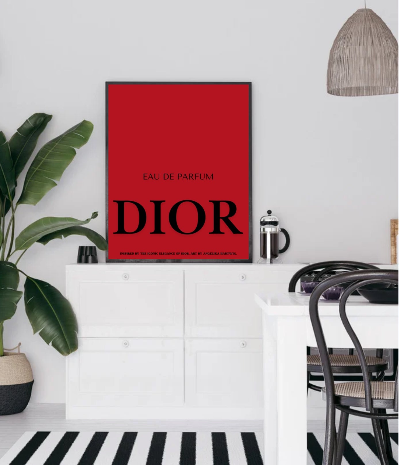 Dior – Luxus Parfum Poster | Digitaler Kunstdruck PDF | Eleganz & Haute Couture Wanddekoration