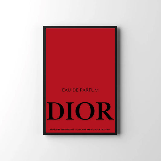 Dior – Luxus Parfum Poster | Digitaler Kunstdruck PDF | Eleganz & Haute Couture Wanddekoration