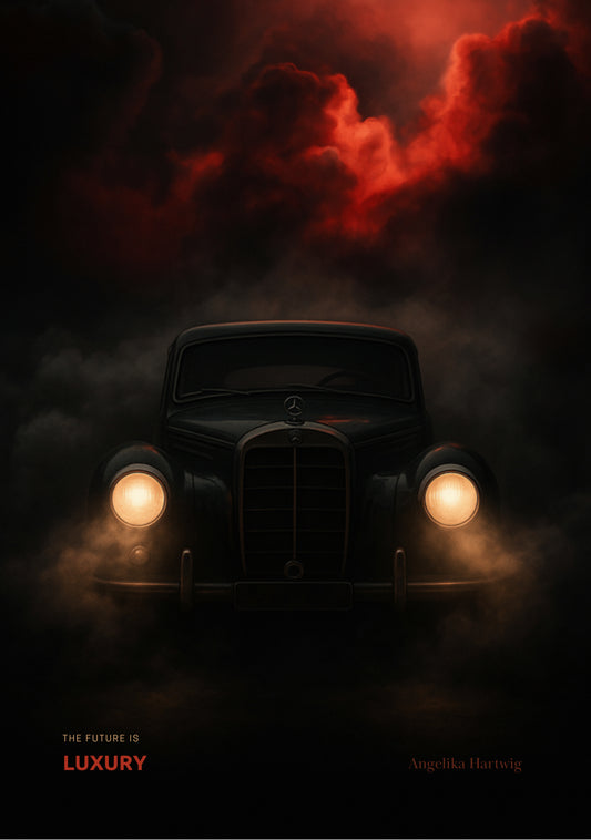 PDF Poster Vintage Mercedes – Luxury Car Wall Art zum Ausdrucken | Klassisches Auto Poster A1 – Digital Download