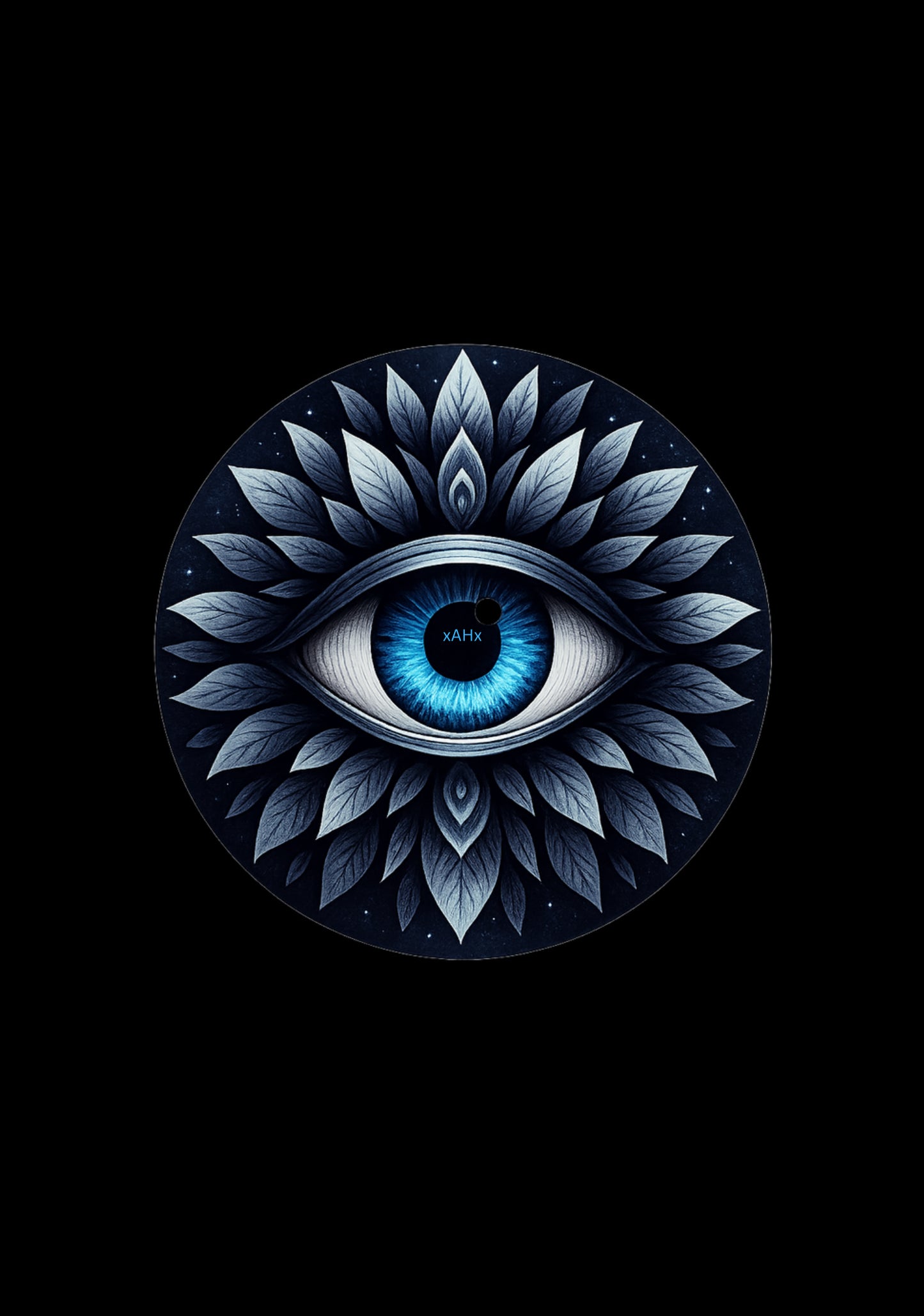 Mystisches Auge Poster | PDF Download A4 | Spirituelles Wandbild | xAHx Design