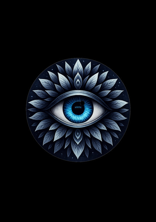 Mystisches Auge Poster | PDF Download A4 | Spirituelles Wandbild | xAHx Design