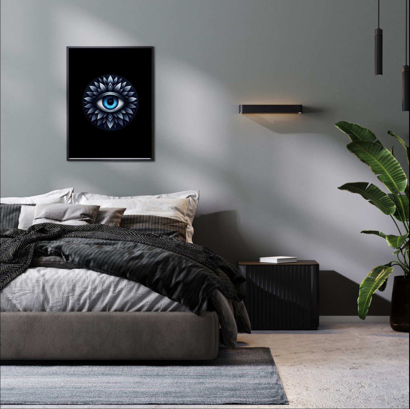 Mystisches Auge Poster | PDF Download A4 | Spirituelles Wandbild | xAHx Design