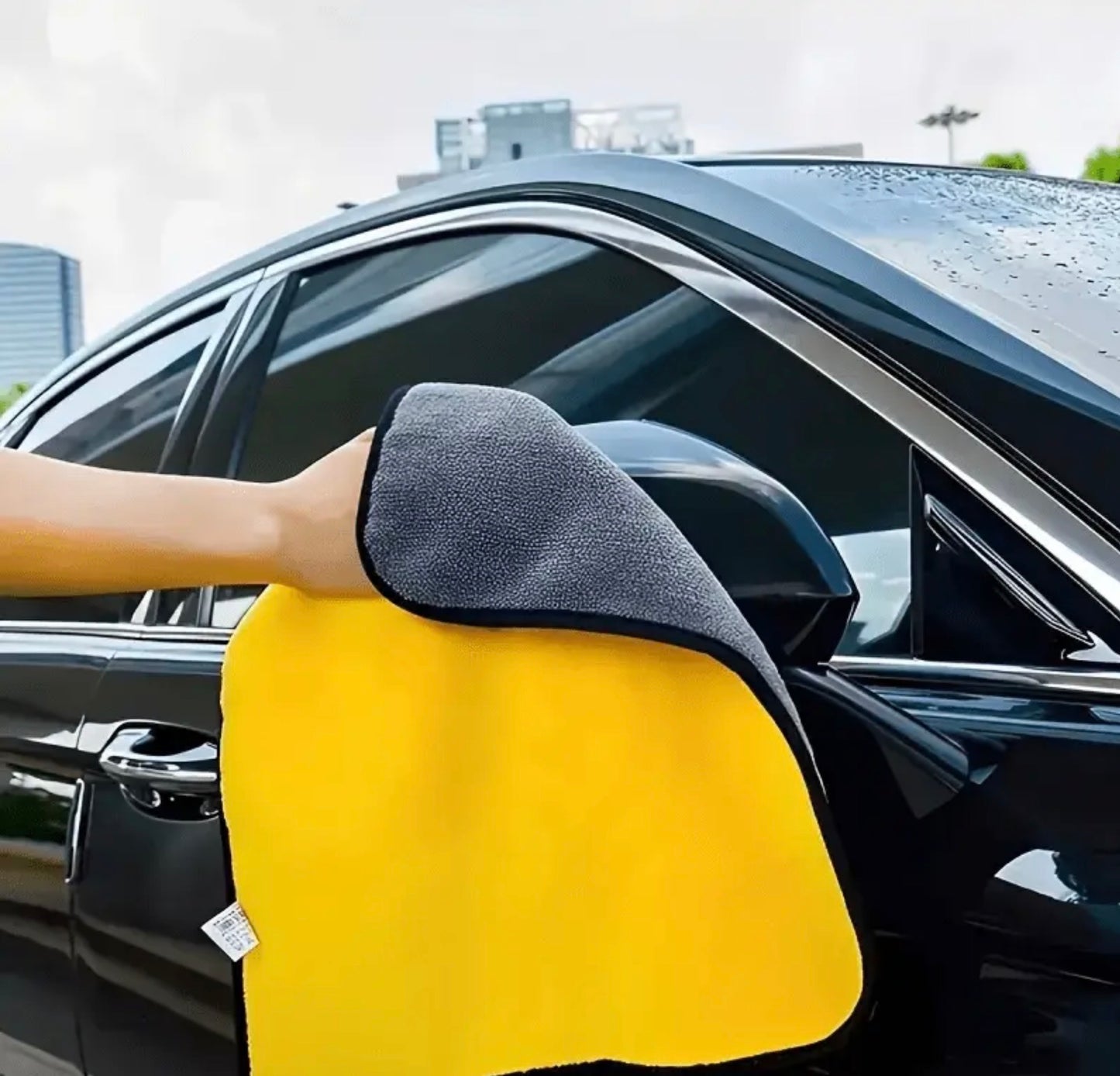 Premium Auto-Pflege Set 4-in-1 | Mikrofaser-Tücher & Leder-Reparatur Creme | Pflege & Glanz für Innenraum & Sitze | Gratis Autoduft | Kostenlose Lieferung