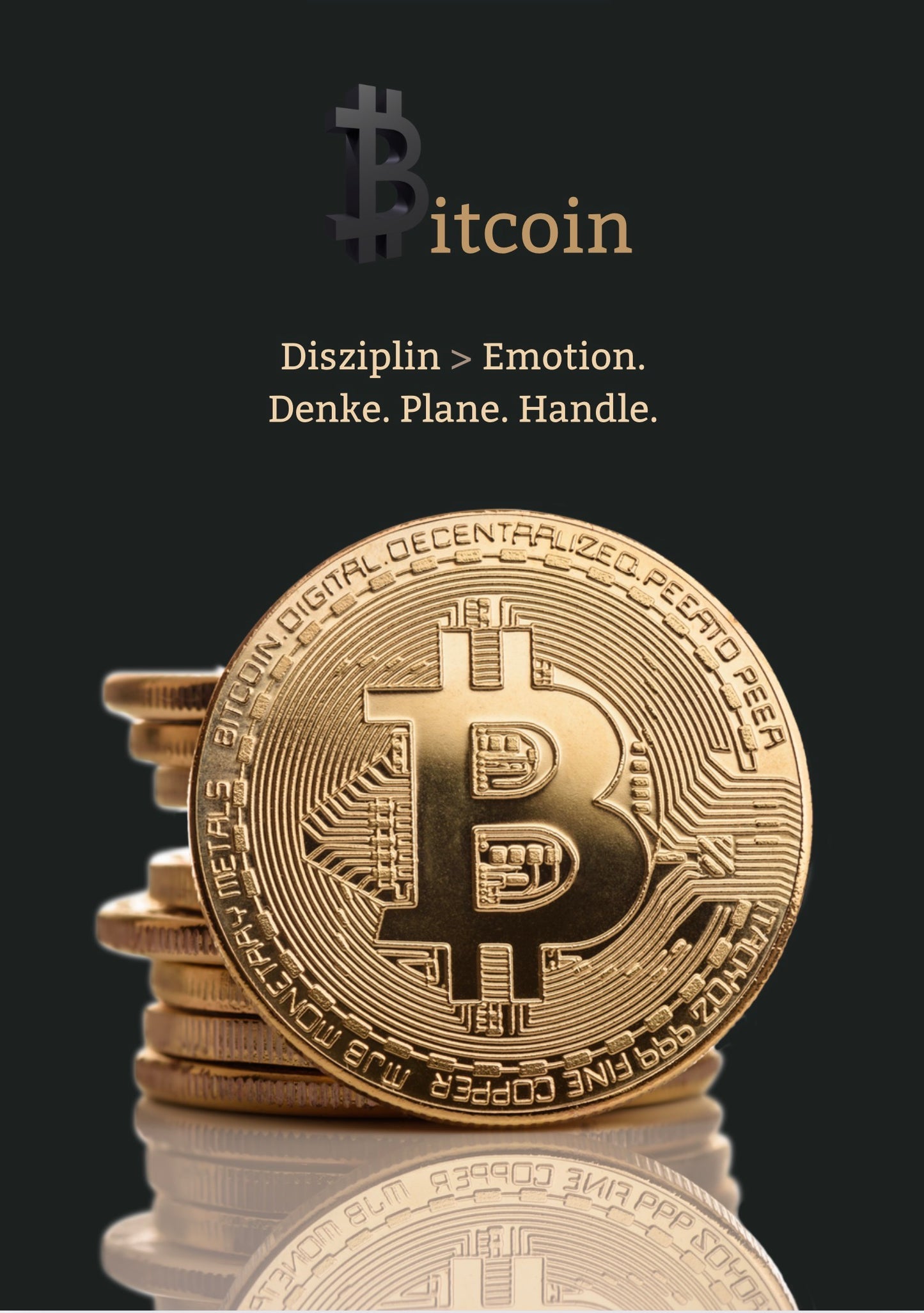 Bitcoin PDF Poster A4 & Premium Format | Digitale Kunstdrucke für Büro & Home Office | Investment Mindset Krypto Motiv | Sofort Download, Hochwertige Wandkunst