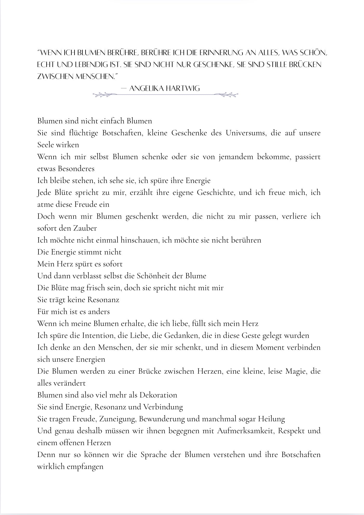 E - Books, Die Sprache der Blumen – Psychologie, Symbolik und Energie der beliebtesten Blumen | PDF A4, sofort download, perfekt zum Lesen, Ausdrucken oder Verschenken