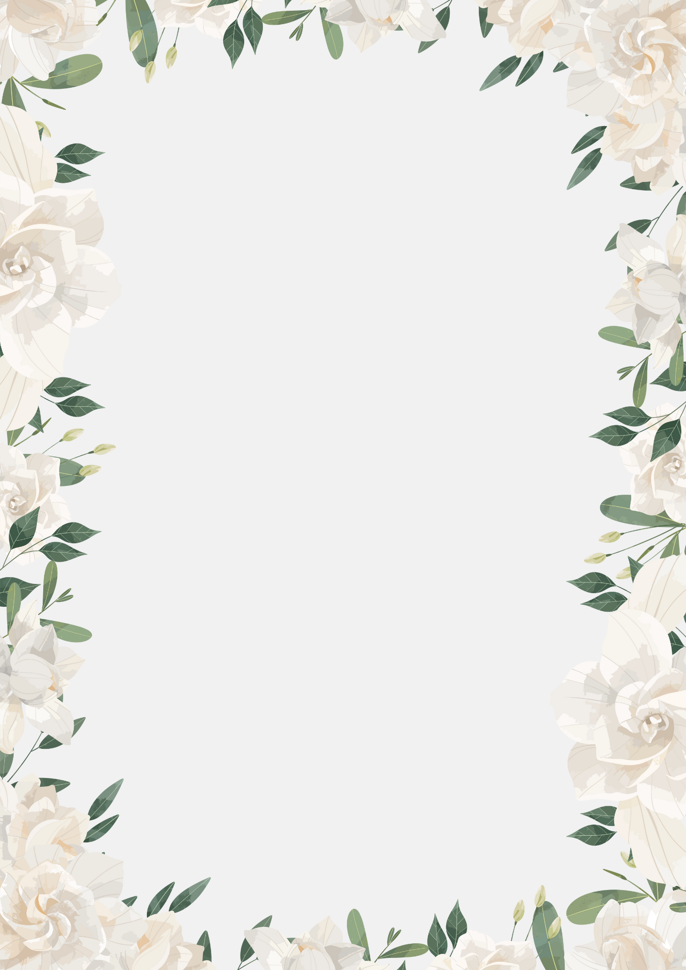 10er Set A4 Einladung Design Vorlagen | PDF & PNG | Blumen Motive | Geburtstag • Party • Events • Feierkarten zum Ausdrucken